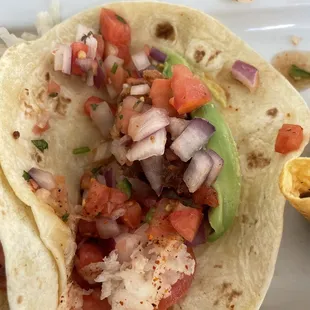 Horrible Cabo Fish Tacos today. The fried fish in each taco was smaller than a falafel.