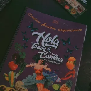 a cookbook on a table