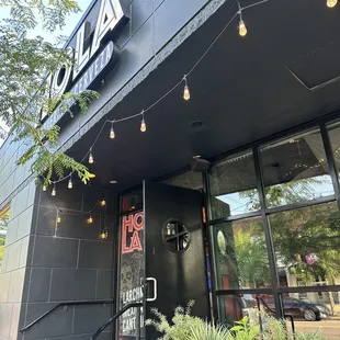 the front of the restaurant