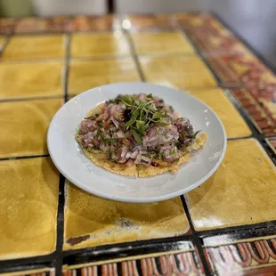 Tostada de jurel
