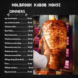 a menu for a restaurant