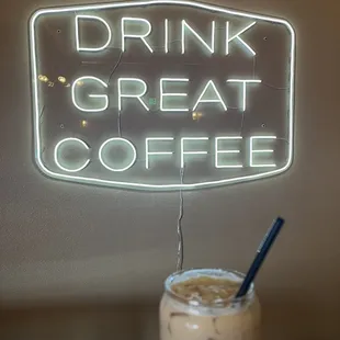 Iced vanilla latte