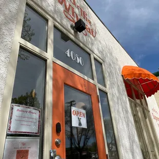 the front door of a restaurant