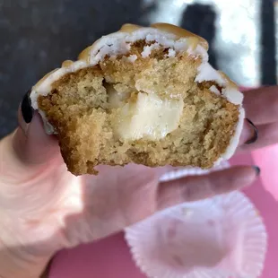 the inside of a muffin