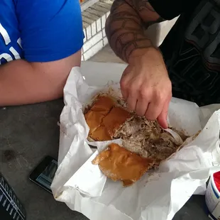 Fantastic Roast Beef PoBoys and fried chicken!