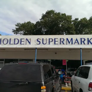 cars parked in front of the store