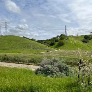 The park has trails up the hills