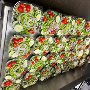 Salads made fresh daily.