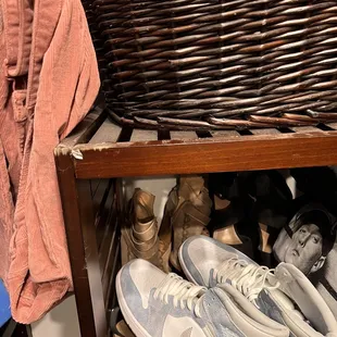 Damage to the wood shelving and more