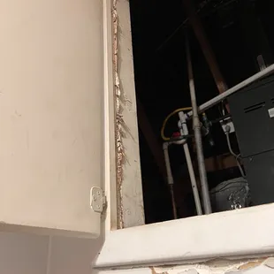 Damage to the attic from them, installing the AC unit and still have not fixed it