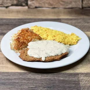 Chicken Fried Steak And Eggs