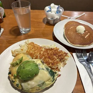 Mushroom and Avocado Omelette