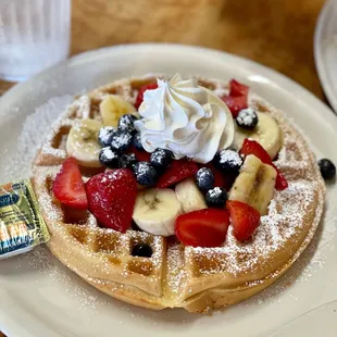 Fresh Fruit Waffle