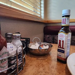 a table in a restaurant