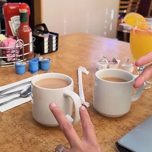 traditional mimosas and regular brewed coffee.