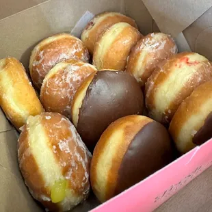 My box of donuts to go, look how puffy and round they are.