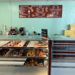 a display of donuts