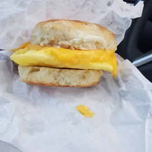 Egg and cheese biscuit