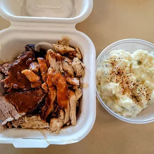 Two-Meat Combination w/ Brisket and Chicken and Potato Salad