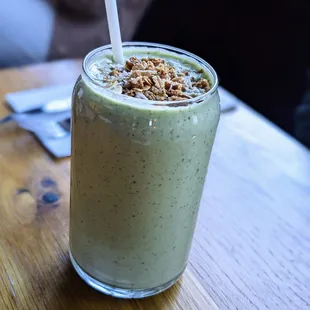 November 20, 2022; Greened Out smoothie ($9).