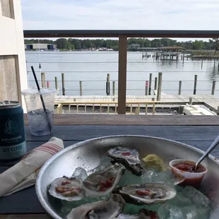Oysters with an amazing view