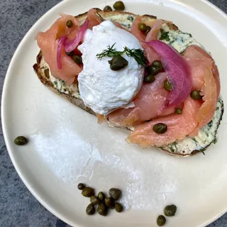 Smoked Salmon Lox Toast