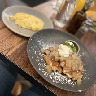 Hole in the Wall Waffles and Scrambled Eggs