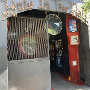 Front of the bar