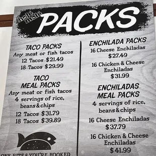a menu for a mexican restaurant