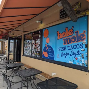 Front of restaurant.