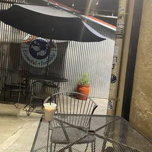 side-seating area