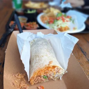 Baja hand-batter fried fish burrito