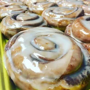 Glazed cinnamon roll