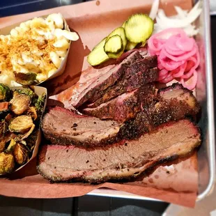 Tray for 2 - 2xBrisket, TriTip, Brussel Sprouts, Mac n Cheese