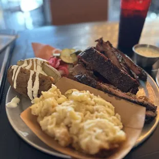 a plate of food on a table
