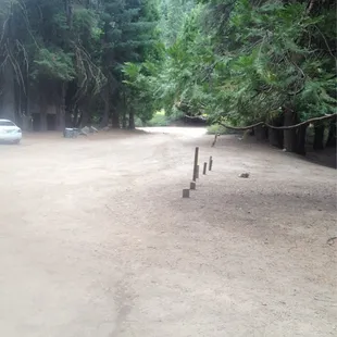 Parking lot and camping sites