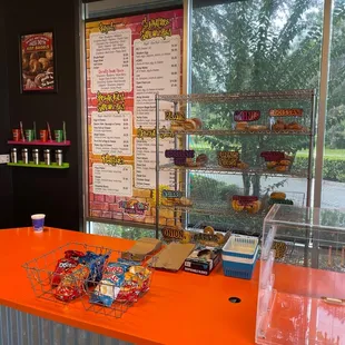 the inside of the store