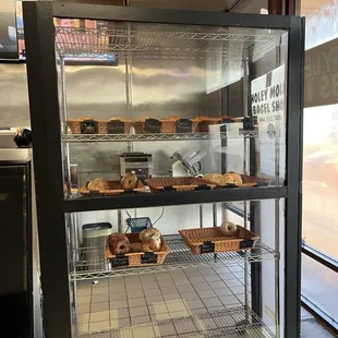interior, bagels