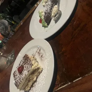 Tiramisu and Chocolate Covered Cannoli