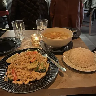 BASIL FRIED RICE ** and curry, yum!