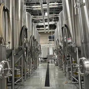 the inside of a brewery
