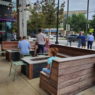 More outside seating