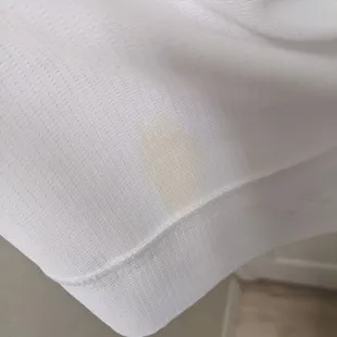 The cheese from the game the night before? Still there. It looks like it was just treated from one side.