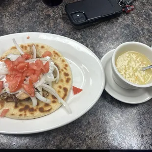 Chicken gyro and the famous chicken lemon rice soup!