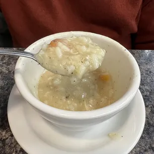 Lemon rice soup