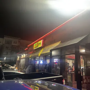 a car parked outside