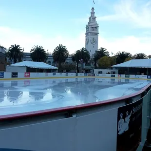 Ice rink before opening.