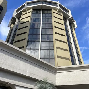 View of hotel from parking lot