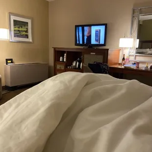 Relaxing in bed for my last night in SXSW