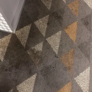 Dirty carpet in room